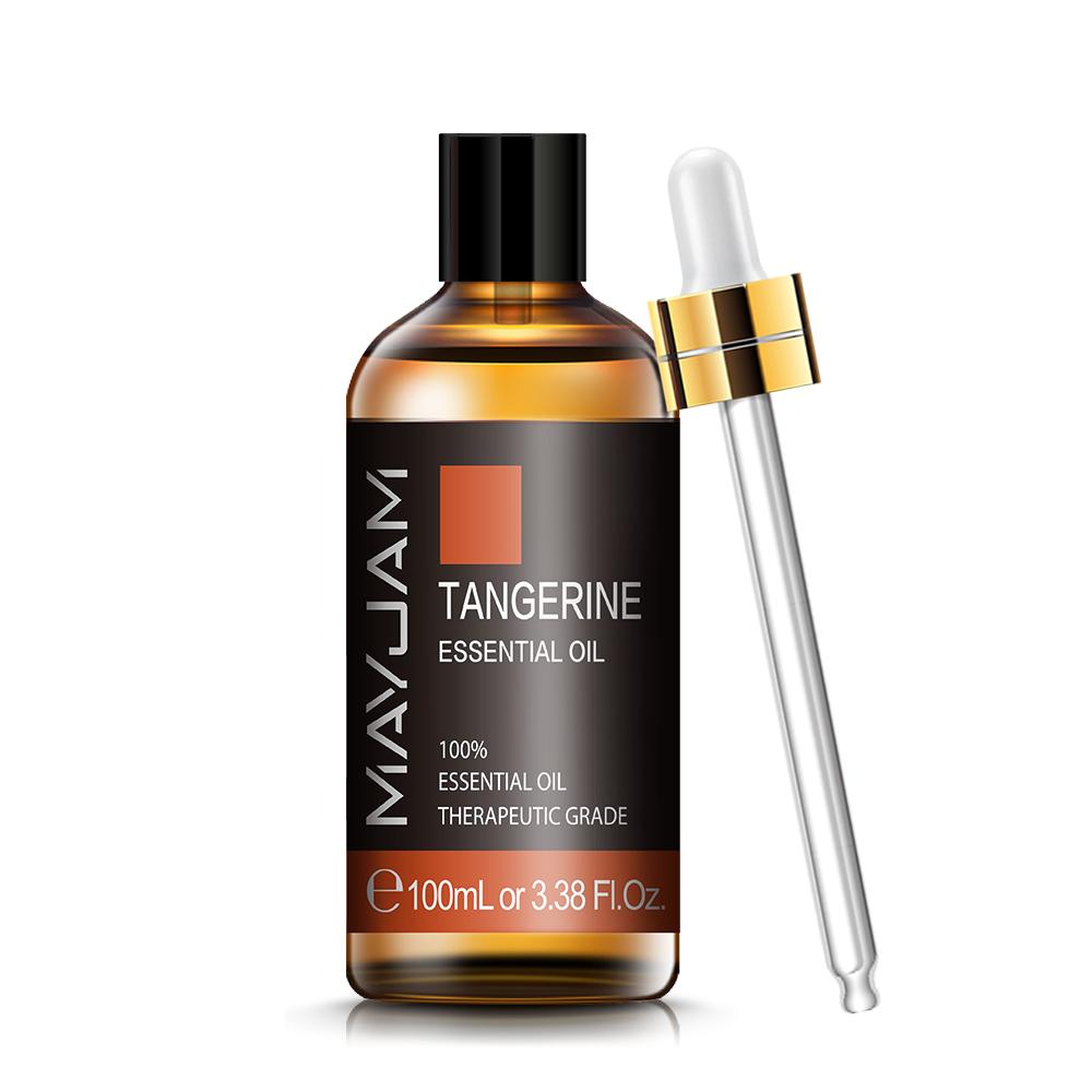 MAYJAM 100ML Tangerine Pure Essential Oil Help Soothe Anxious Feeling Aromatherapy Diffusers Air Freshening Body Stress Relieve DIY Fruit Perfume