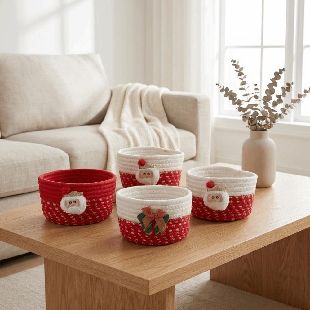 Multifunktionaler Schreibtisch-Organizer Weihnachtsmann Süßigkeiten-Aufbewahrungskorb Weihnachts-Aufbewahrungskorb Kinder