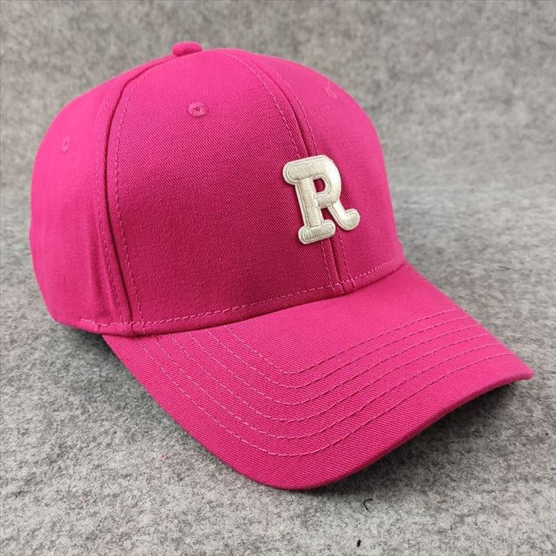 Hard Top R Letter Baseball Cap Solid Color Big Head Circumference Cap Color Women's Hat Deepened Large Size Women's Hat
