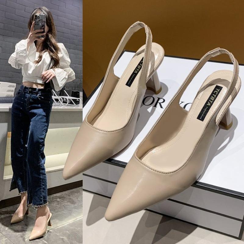 New Pointed-toe High Heels for Women Narrow-heeled Flip-flops and Shallow-mouthed Single Shoes