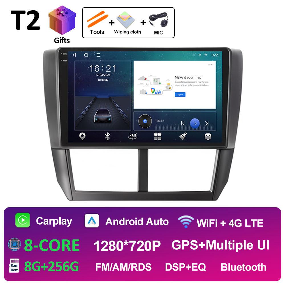 Wireless Carplay DSP Stereo For Subaru Forester 3 SH 2007 2008 2009 2010 2011 2012 2013 Android 14 WIFI Bluetooth 4G Auto Tools