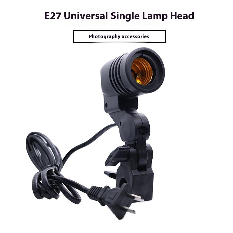 1.8M Cable Cord E27 Socket Softbox Photographic Light Lamp Bulb Base With Umbrella Holder Photography Light Bulb Mount For Photo