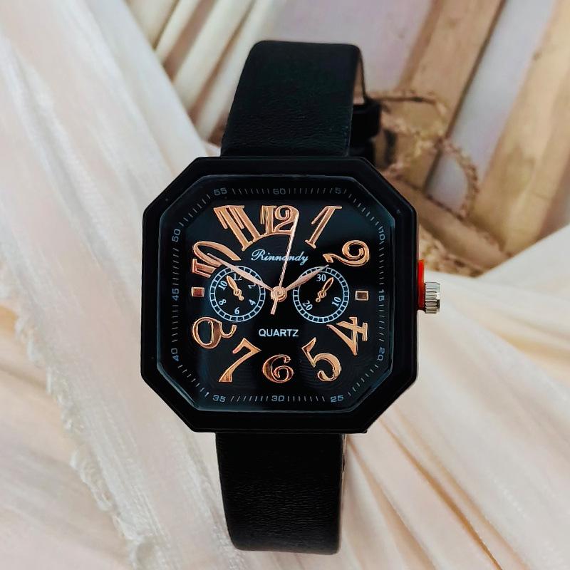 Мужские часы JYL Повседневные Круглые Кожаный ремешок Black sinopia