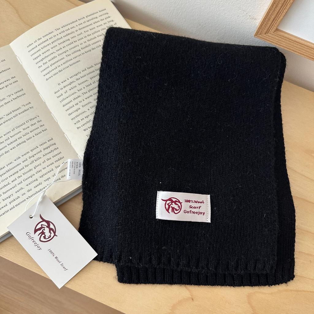 Écharpe unie pour hommes et femmes Écharpe tricotée chaude pour l'hiver pour les couples Écharpe universelle