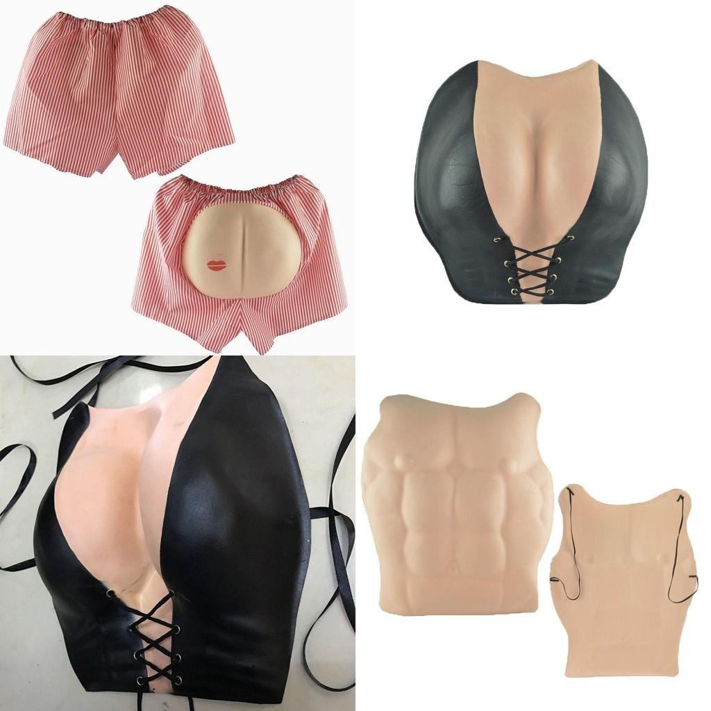 Halloweenové falešné svalnaté hrudní svaly Kůže Pěna Eva Pro Pohodlné Cosplay Kostýmy Dodávka