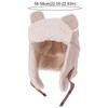 Plush Bear Ear Pilot Hat Winter Ear Protection Hat Outdoor Faux Fur Pilot Cap  Unisex