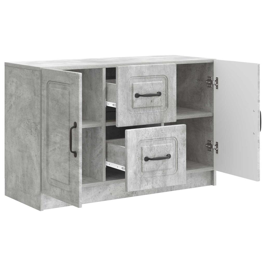 Sideboard Concrete Grey 89 x 34.5 x 57 cm Particleboard
