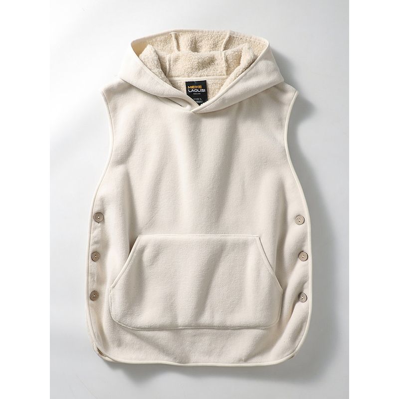 Japanese-Style Retro Polar Fleece Waistcoat Men's Winter Fleece-lined Thick Lambskin Vest Export Men's Heattech Vest