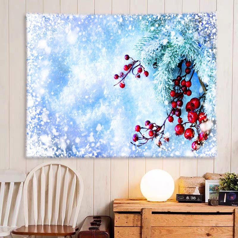 Christmas Tapestry Christmas Tree Ball Room Decoration Cloth Christmas Gift Retro Scene Decoration Tapestry For Living Room