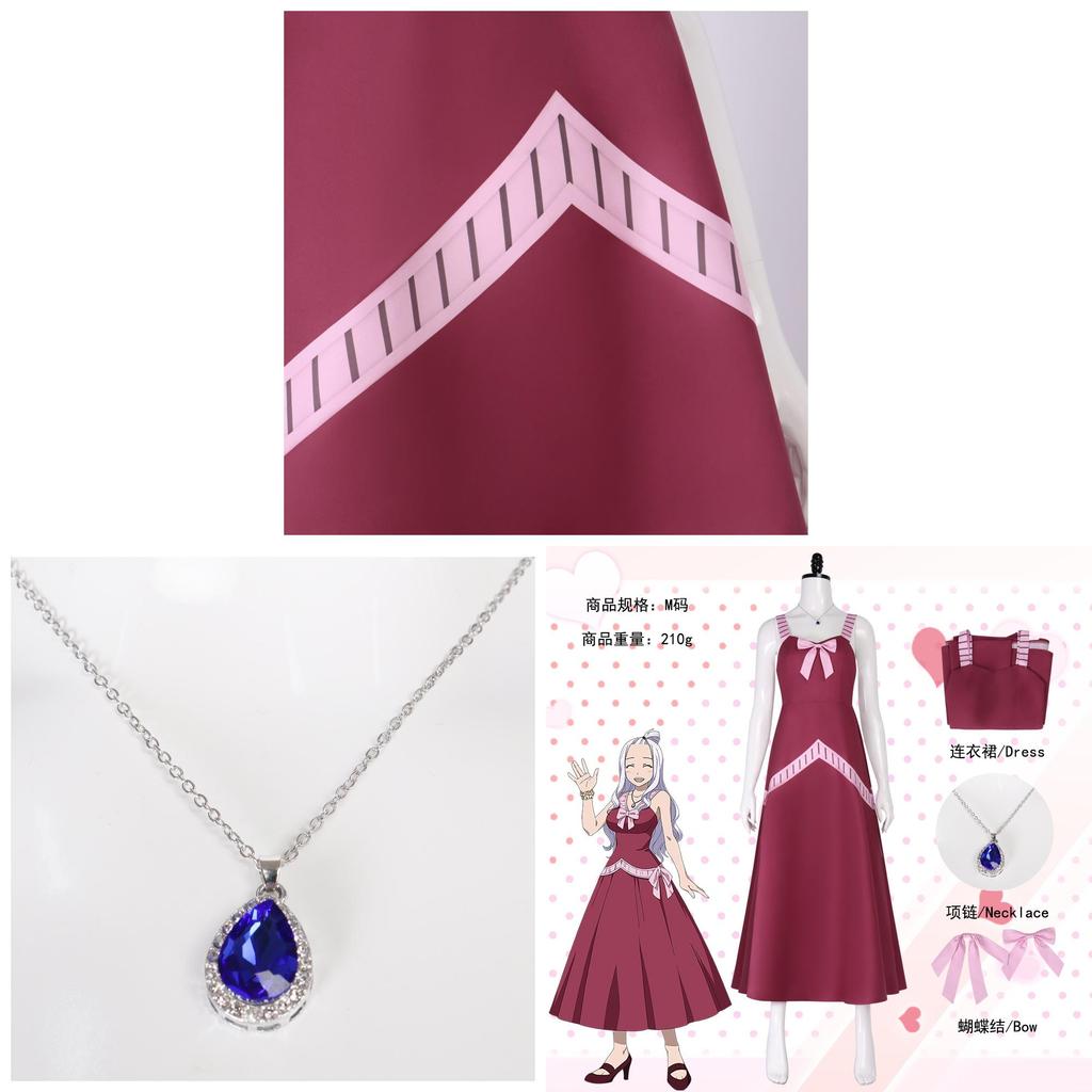 Fairy Tail Mirajane Strauss Cosplay Costume With Polyester Fabric For Halloween Anime Fandoms