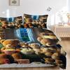 3-teiliges Anime-Teddybär-Bettwäscheset - Enthält einen Bettbezug und zwei Kissenbezüge (Kein Kern) - Perfekt für Schlafzimmer- und Gästezimmerdekoration,