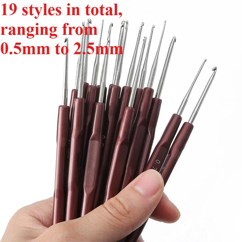 Mini Extra Thin Crochet Hook Yarn Knitting Tool Lace Thread Needle Pen Style Craft Kit Handy Stitch Implement for Hat Shoe