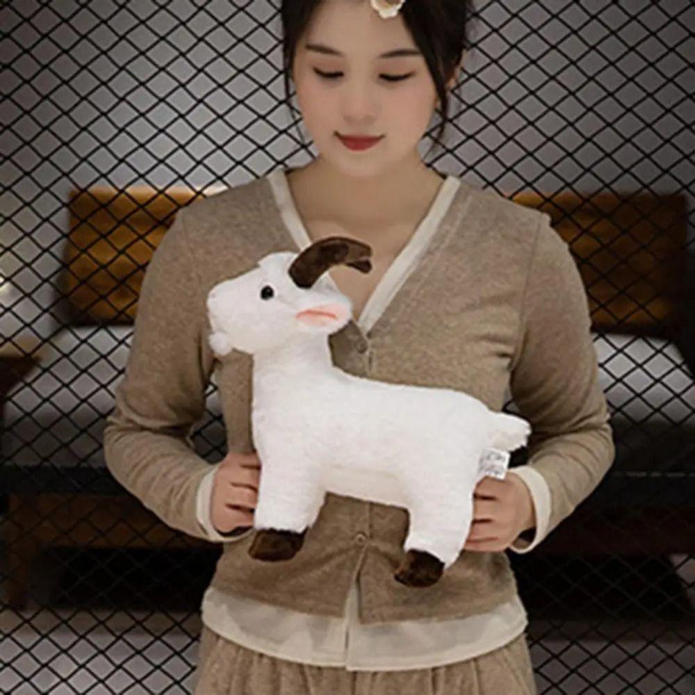 30/40cm Baby Goat Plush Doll Cute Animal Horned Sheep Plush Toys Doll Toys   Kids Gift