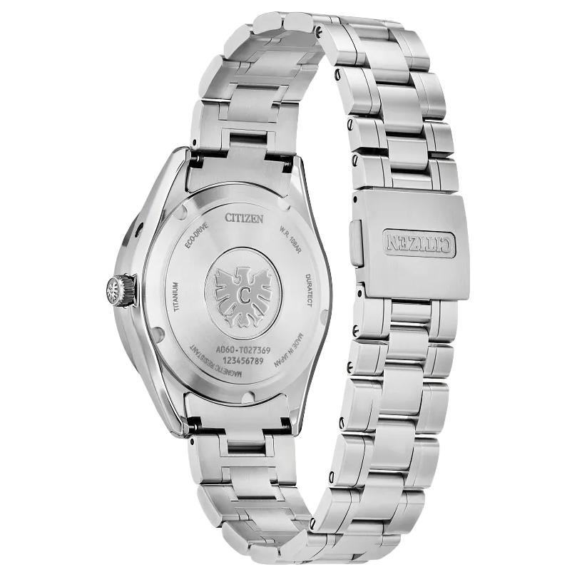 Citizen 100m Wasserdicht Lichtbetriebenes Quarzwerk Uhr 38,3mm Herrenuhren Schwarzes Zifferblatt AQ4100-57E