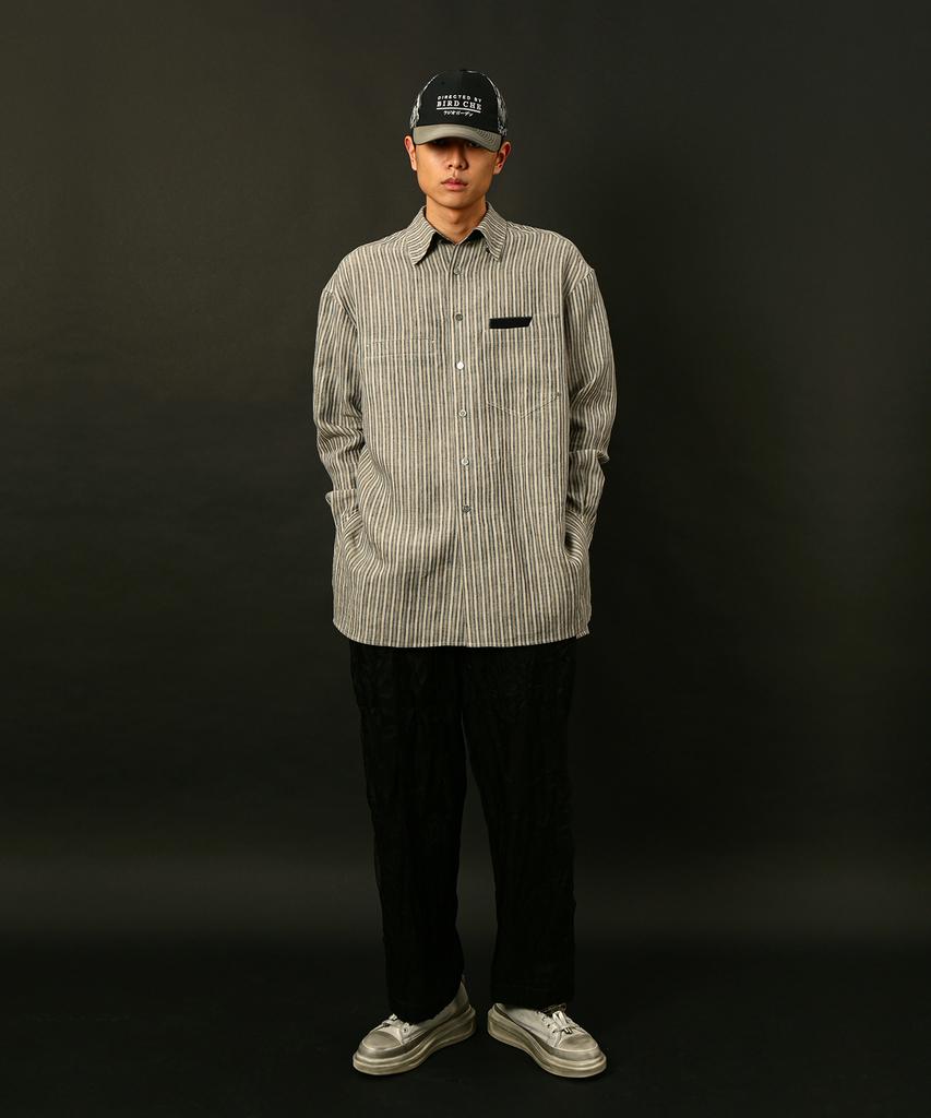 BIRD CHE Black Cotton Match Flower Jacquard Cap
