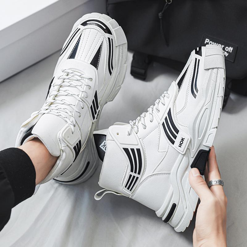 Fashion New British Style Men's Boots High Tops Men's Casual Shoes Comfort Anti Slip Sport Hiking Boots Designer Luxury Motorcycle Boots