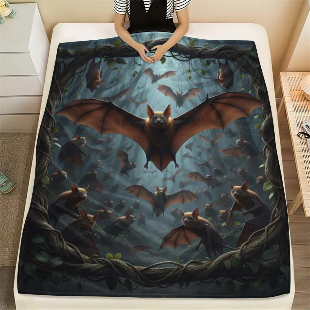 

1 шт. Фланелева ковдра з мультяшним принтом, Висока якість, Зручна для всіх сезонів, Декор для дому, Тепло та затишок, Ідеальний подарунок на Різдво, День народження 80cm x 120cm