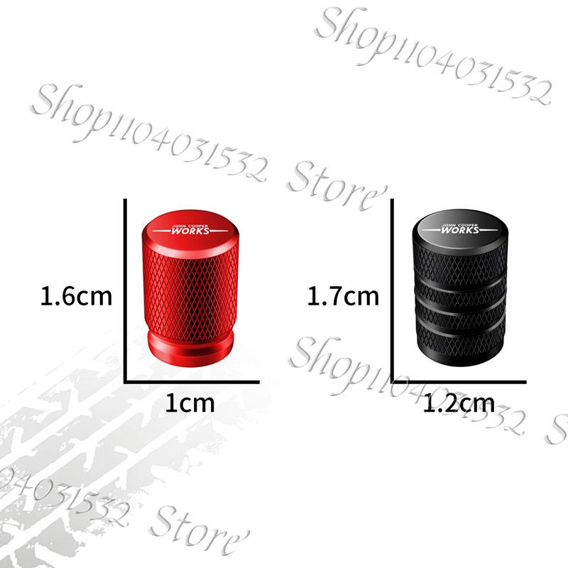 4pcs Car Metal John Cooper Works Logo Wheel Tire Valve Stem Cap Dust Rim Covers For Mini Cooper S R50 R56 F55 F56 F60 Countryman ASZ40