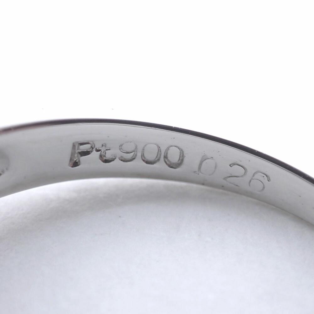 [Used] Pt900 Akoya White Pearl Diamond Ring / Size 12 / J1-4