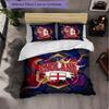 England Football Pattern 3 Pieces Bedding Set Soft Microfiber Duvet Cover with Pillow Cases for Bedroom