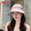Summer Wide Brim Sun Hat With Breathable Cotton Linen Material For Outdoor Travel And Sun Protection