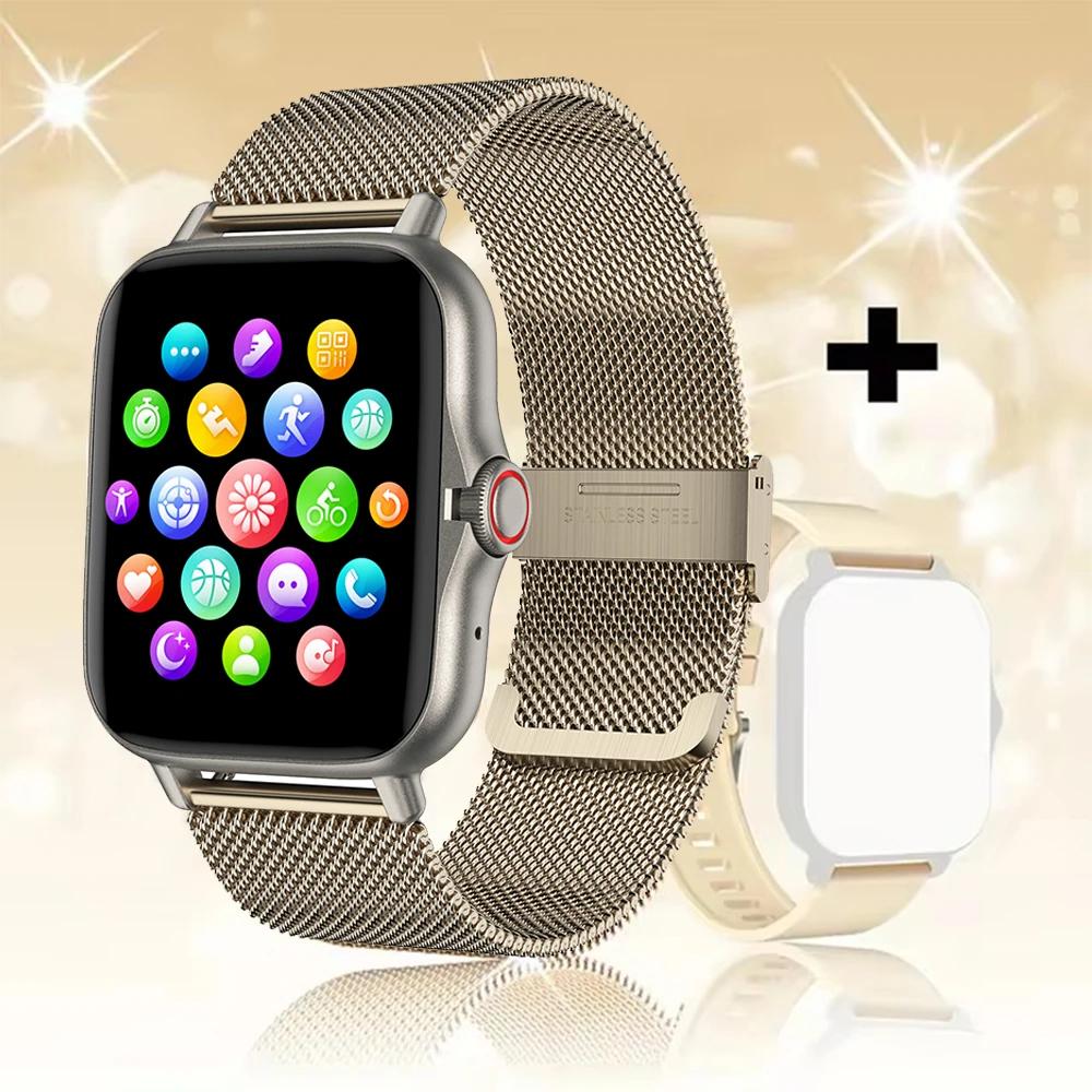 Smart Watch Android Phone 1.44'' Inch Color Screen Bluetooth Call Blood Oxygen/Pressure Monitoring Smart Watch Women Men