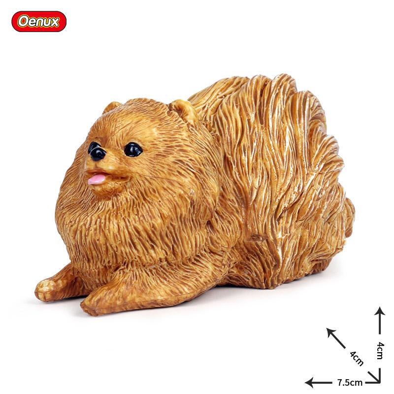 Oenux New Farm Dogs Pet Figurines Rottweiler Collie Huskie Bulldog Schnauzer Model Action Figures Cute Home Decoration Kids Toy