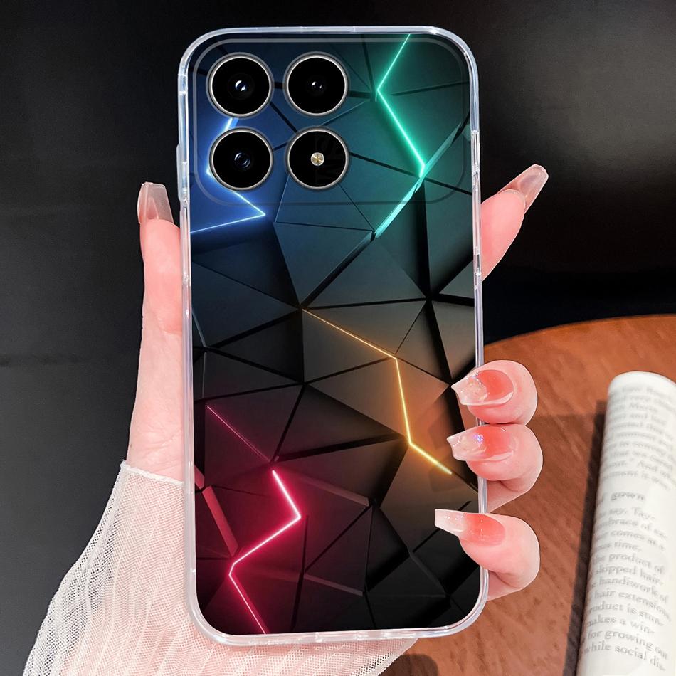 

For Xiaomi Poco F8 Pro Phone Case Beauty Flowers Soft Slim TPU Transparent Silicone Cover For Poco F 8 Pro Lightweight Housing Poco F8 Pro