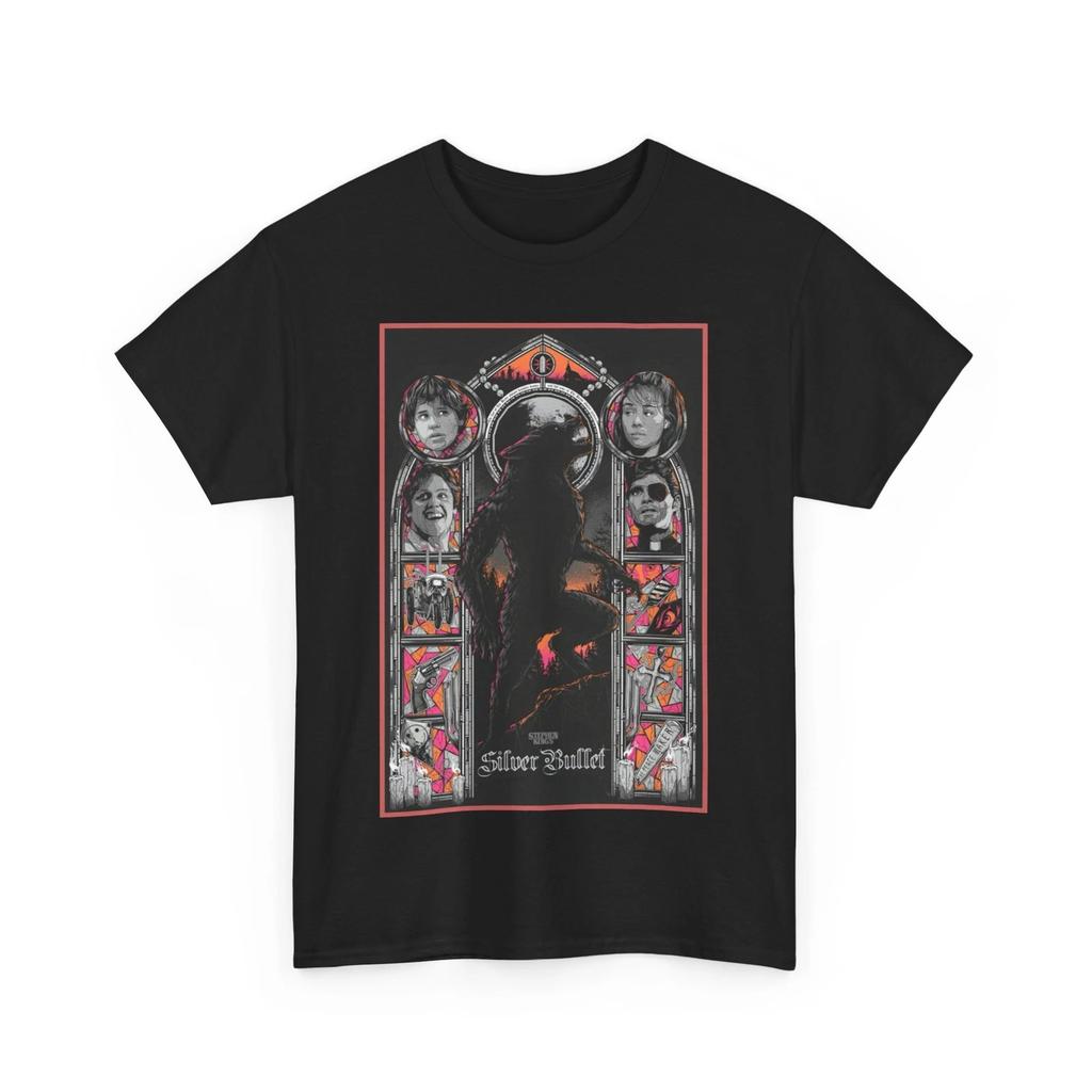 T-shirt Coton 100% Film Stephen King Silver Bullet Hauts pour Homme Unisexes T-shirt Lourd en Coton