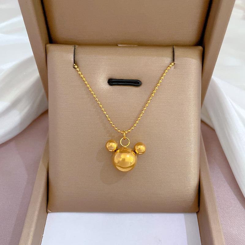 

Печь из титановой стали для всего тела Настоящее золото Холодное ожерелье Женская цепочка для ключицы С украшениями