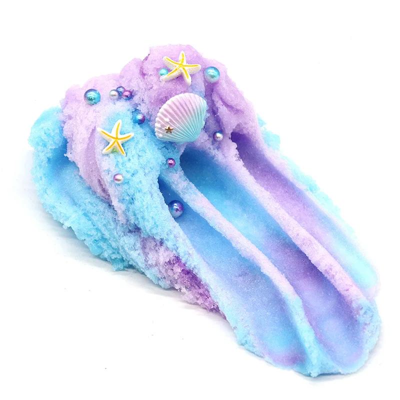 DIY Slime Set Toys for Kids Non Sticky Cloud Slimes Ice Cream Cone Scented Toy Relieve Pressure Rainbow Charms Clay Party Gifts