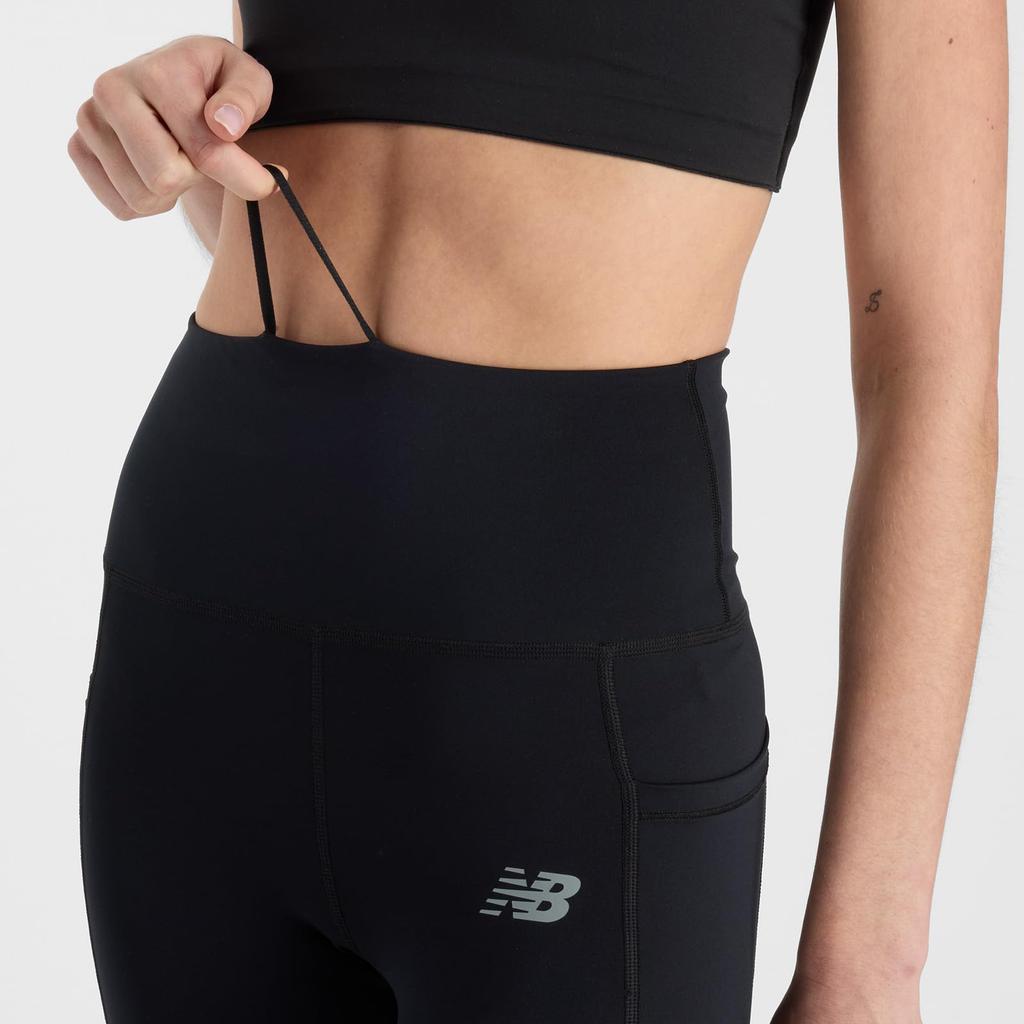 New Balance Sport Pocket Black Women's High-Rise Leggings, 27-inch (WP51462),