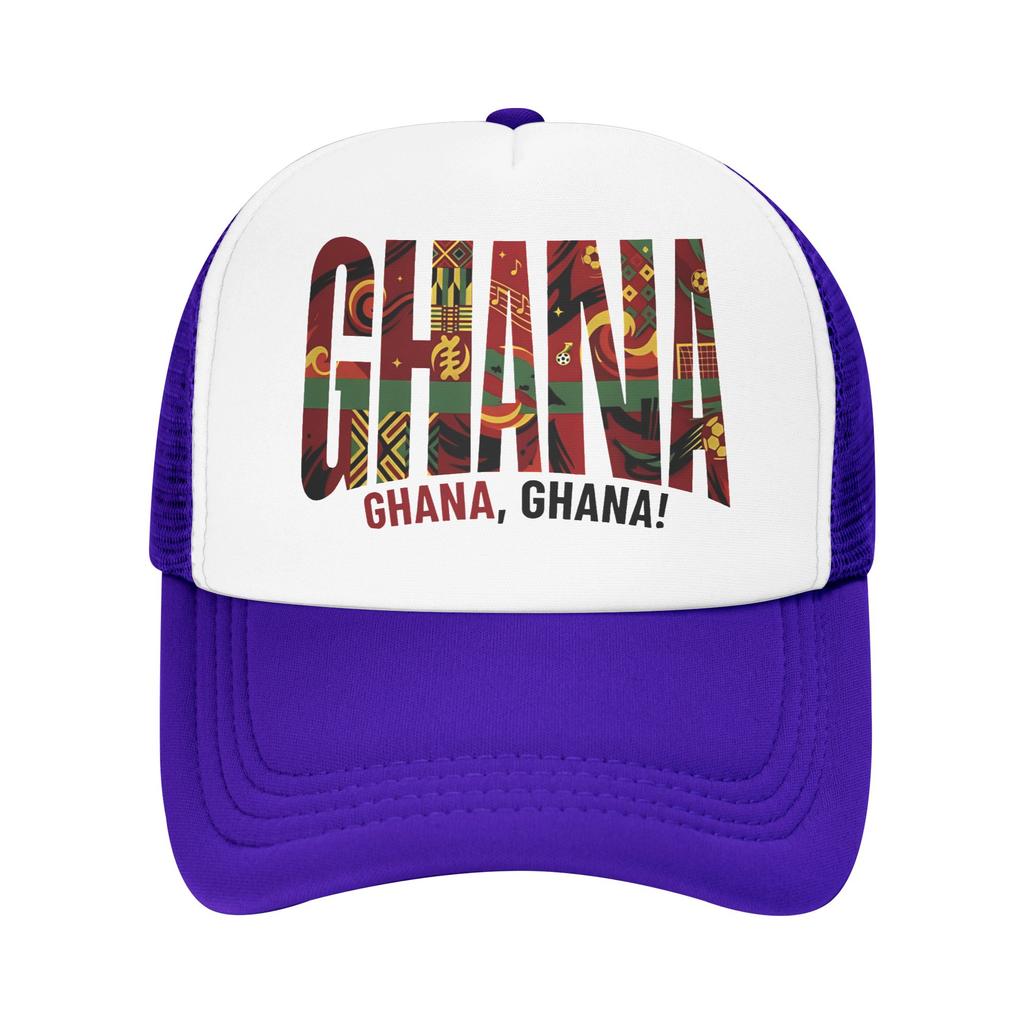 Ghana National Team  Sun Hats  Yk Cute Unisex Adult Mesh Trucker Hat Wholesale Custom Logo Hunting Camping Baseball Caps Gift
