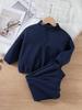 Kids' Fleece Half-Zip Sweatshirt Set for Boys and Girls Ages 1-7 - Autumn and Winter 2-Piece Outfit