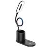 3-in-1 Pen Holder Desk Lamp with 15W Wireless Fast Charging, QC2.0 Protocol, TYPE-C Power, 360° Flexible Pole & 3-Color Stepless Dimming