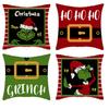 New Christmas Pillowcase Linen Print Christmas Elf House Decoration Festive Pillowcase