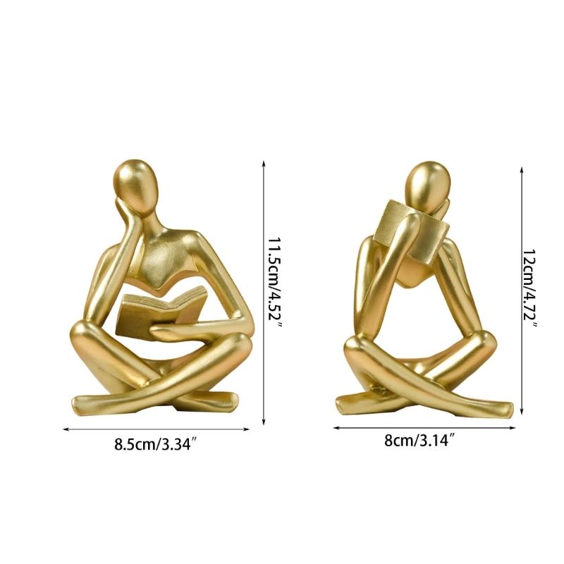 Creative Reader Decors for Wedding Gift Reading Human Figurines Resins Statue Decorations for Hotel Lobby