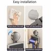 Punch-Free Suction Cup Hair Dryer Holder Aluminum Hair Dryer Rack  Bathroom