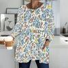 Plus Size Women Round Neck Long Sleeve T Shirt Soft Loose Tops For Indoor Leisure And Street Walking