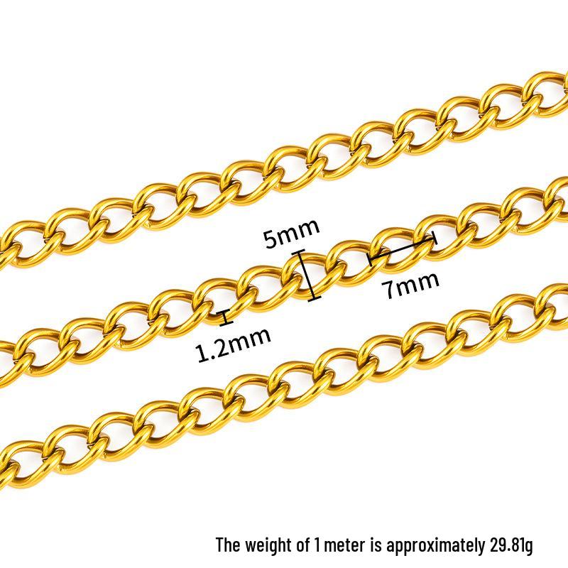 Handmade DIY Titanium Steel Adjustable Extension Chain for Jewelry and Clothing