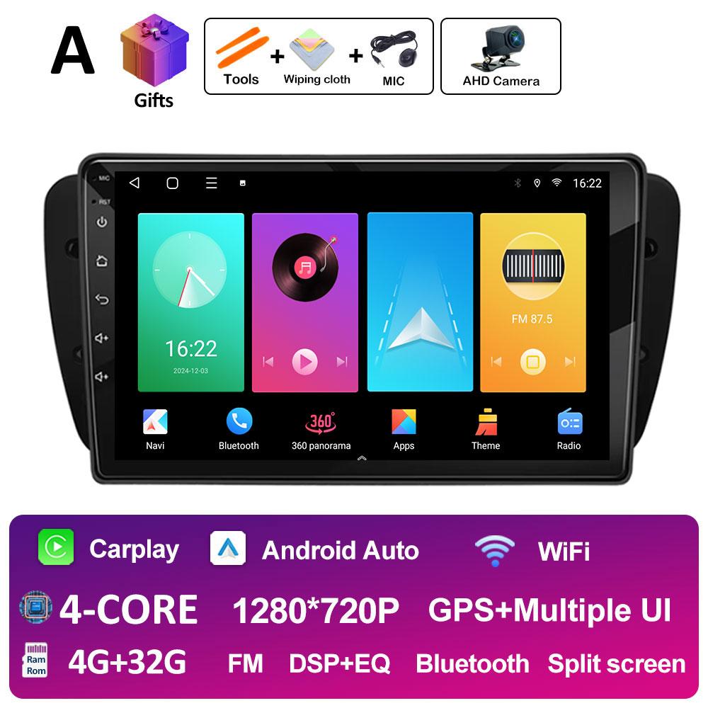 For Seat Ibiza MK4 6J 2008 2009 2010 2011 2012 - 2015 Navigation GPS Autoradio DSP Stereo Android OS QLED IPS Screen Accessories