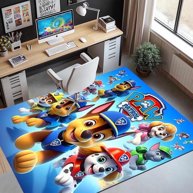 PAW Patrol Pattern Rug, Indoor/Outdoor Mat, for Picnic, Gameroom, Bedroom, Office, Living Room, Home Decor Carpet, Birthday Gift