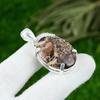 Womens Day Deal 925 Silver Natural Coconut Jasper Art Deco Birthday Boho Pendant