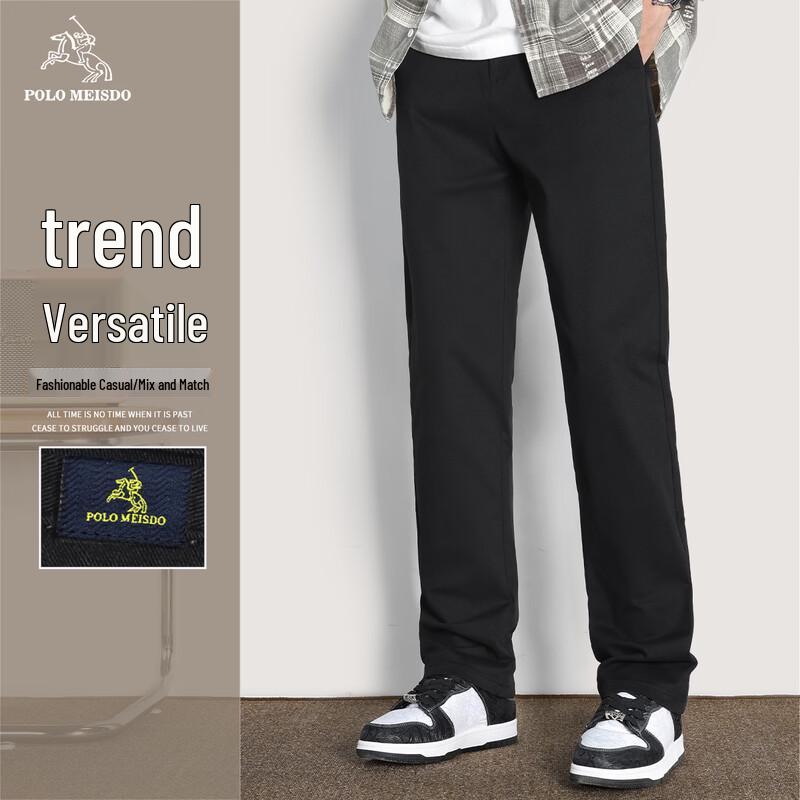 POLOMEISDO Men s Straight-Leg Cotton Stretch Casual Pants 38