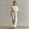Amazon European and American Cross-border Summer New Elegant Casual Solid Color Medium Sleeve One-word Collar Women's Dress