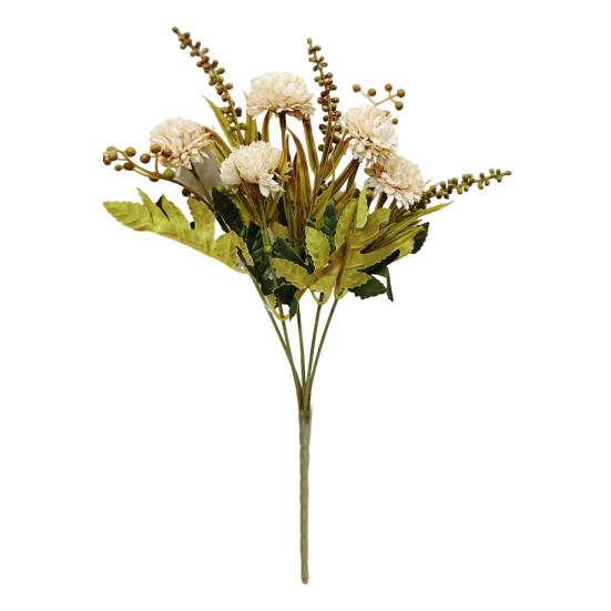 Artificial Flower Ball 5 Head Realistic UV Resistant Fake Chrysanthemums