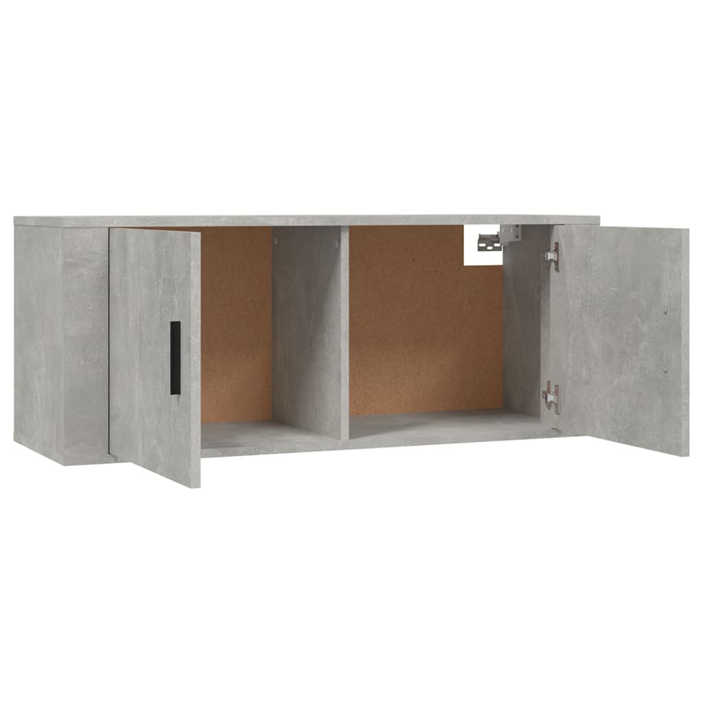 Wall Mounted TV Cabinets 2 pcs Concrete Grey 100 x 34.5 x 40 cm