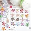 20 Stück Bunte Blumen Nagelanhänger 3D Hibiskus Blumenharz Nageldekoration für Damen Nagelzubehör und Kunst