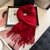 New plain color high quality solid color 111 scarf women's temperament versatile winter warm cashmere scarf