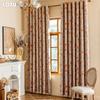 1PC LOZUJOJU French Vintage Orange Floral Print Blackout Curtain 100% Blackout Versatile Curtain for Bedroom Living Room Balcony Window for Home Decor